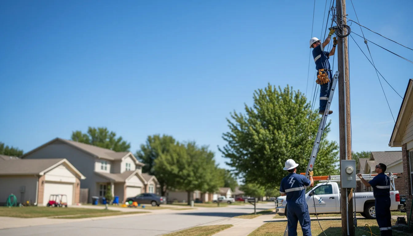 Residential electrician providing installation services in West Des Moines, IA